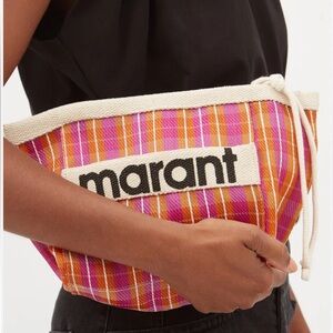 Isabel Marant Powden Logo Patch Plaid Pouch - Mint condition